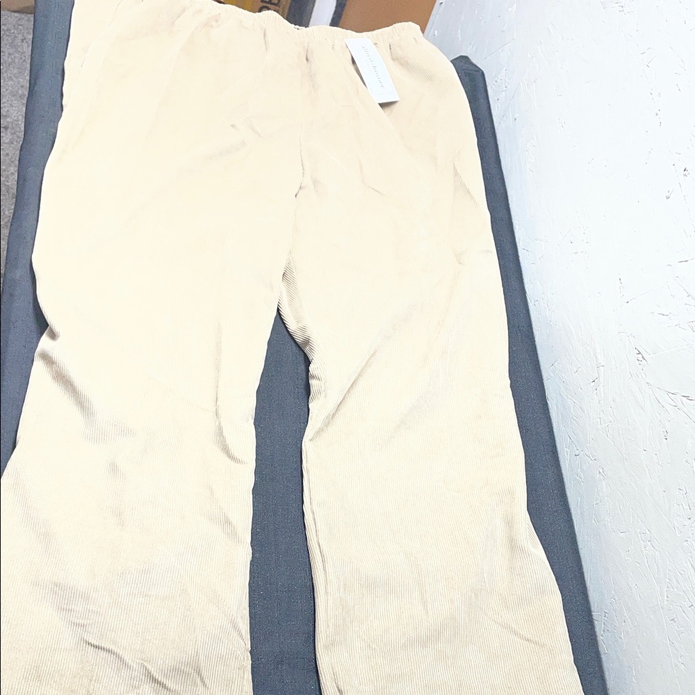Alfred Dunner Cream Corduroy Pants